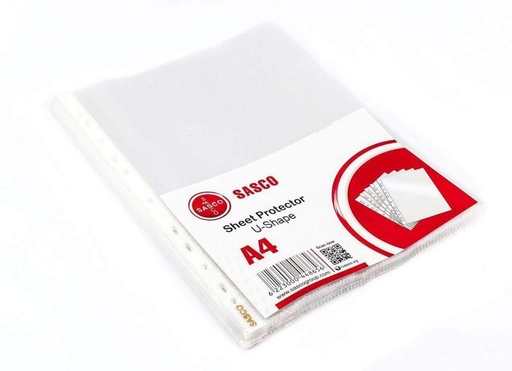 [DocHold-U-Sas*100] Plastic A4 Transparent Document Holder, Binder Pocket - 100 Pcs