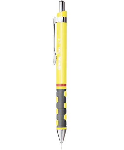 [Penc-Rotr-7Ye] Tikky Mechanical Pencil With Eraser - 0.7 Mm - Neon Yellow