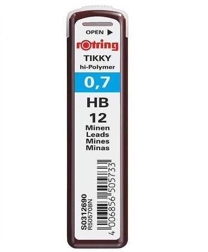 [Penc-Rotr-7HB] Rotring Leads 0.7 mm HB - for Tikky Mechanical Pencil