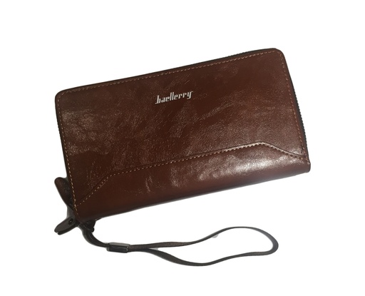 [Wa-Bael-1-Br] Wallet & Handbag - Multi-function Double Zipper - Brown