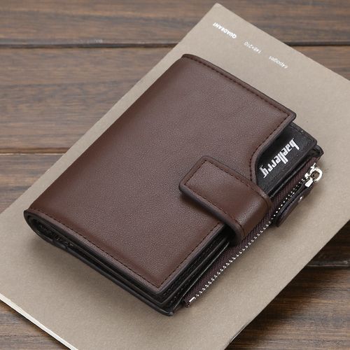 [Wa-Bael-4-Br] Pocket Wallet For Money, IDs & Cards - Brown