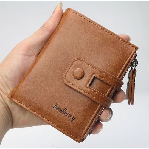 [Wa-Bael-5-Br] Pocket Wallet For Money, IDs & Cards - Zippers With Clip - Havan