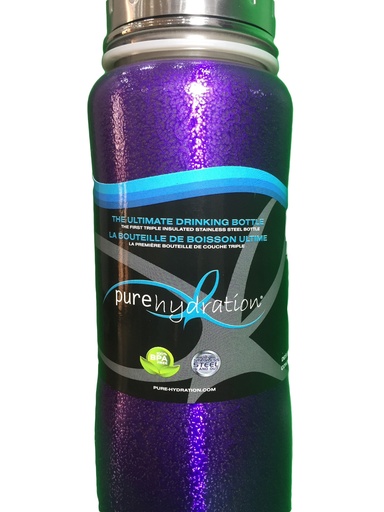[Mug-Insu21-3-Purp] Travel Thermos Bottle 500 ML Insulated Stainless Steel - Purple