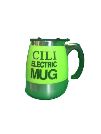 [Mug-Ster21-1-Grn] Travel Mug Insulated Self Sterring 450 ML With USB - Green