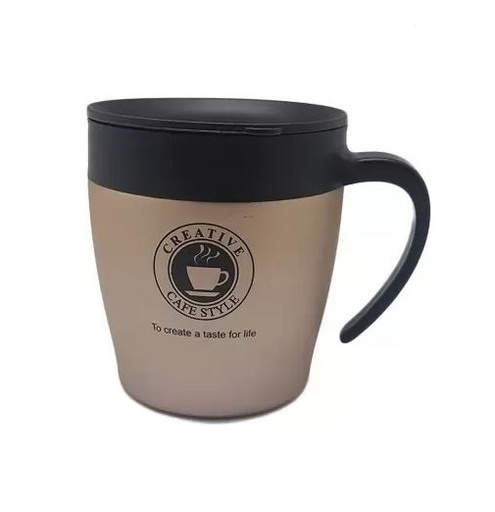 [Mug-Insu21-Coff-Gol] Travel Coffee Mug Insulated Creative Style 330 ML - Gold