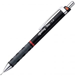 [Penc-Rotr-10Bl] Tikky Mechanical Pencil With Eraser - 1.0 Mm - Black