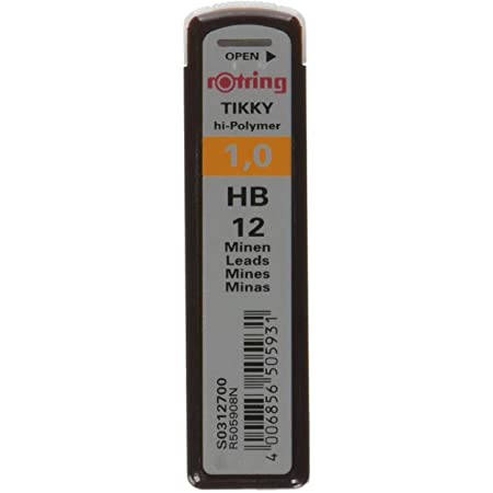 [Penc-Rotr-10HB] Rotring Leads 1 mm HB - for Tikky Mechanical Pencil