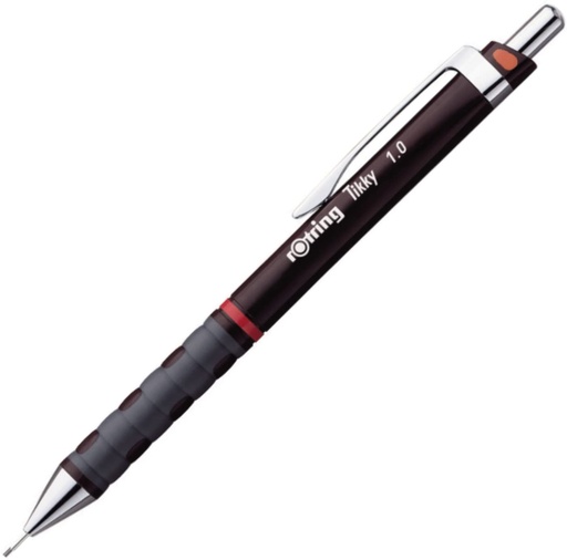 [Penc-Rotr-10Br] Tikky Mechanical Pencil With Eraser - 1.0 Mm - Brown