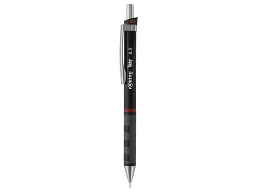[Penc-Rotr-5Bl] Tikky Mechanical Pencil With Eraser - 0.5 mm - Black