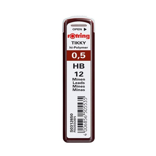 [Penc-Rotr-5HB] Rotring Leads 0.5 mm HB - for Tikky Mechanical Pencil