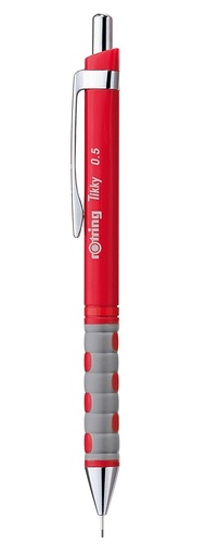 [Penc-Rotr-5Re] Tikky Mechanical Pencil With Eraser - 0.5 Mm - Red