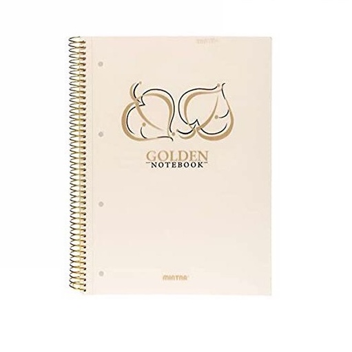[NB-Mintr-Golden] Mintra Golden A4 Spiral Notebook - 100 Sheets