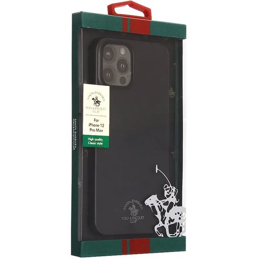 [MBCov-Polo-265648Bl] Santa Barbara Polo Doyle series case for iPhone 12 Pro Max - TPU Ultra Thin cover - Black