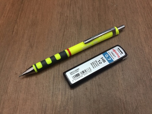 [Penc-Rotr-7Phos+HB] Tikky Mechanical Pencil With Eraser - 0.7 Mm - Phosphoros - Leads 0.7 Mm HB