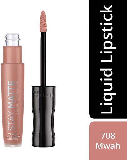 [makeup12] Rimmel London Stay Matte Liquid Lip Colour, 0.18Fl oz 5.5ml, Mwah