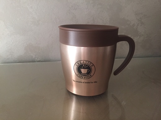 [Mug-Insu21-Coff-Gol2] Travel Coffee Mug Insulated Creative Style 330 ML - Gold