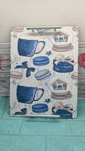 [Serv-Tray-202] Serving Tray - Wood - 2 Pieces - Rectangle - Printed - 202