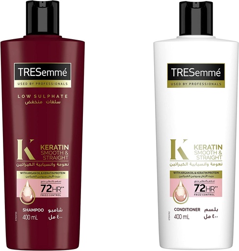 [tresemme6221155102720] Tresemme Shampoo Keratin + Conditioner (1+1) 400ML - Co-Packing
