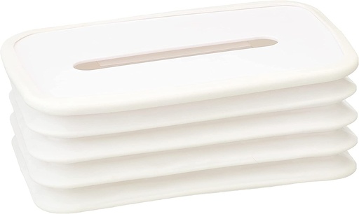 [TissueBox1-Wh] Scalable Tissue Box, Silicone Elastic Tissue Box Holder Dispenser, Lifting Tissue Box for Home, Car & Restaurant - White