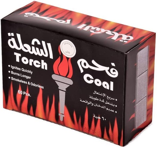 [Coal1] Torch Flame Coal 60 Pieces for Barbeque & Incense