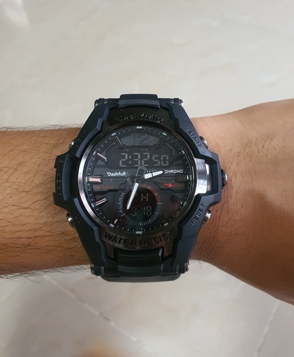 [Wat-DFM1805-BB] Original Dashfully water resist watch, Digital - analog, Wat-DFM1805-BB