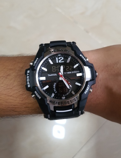 [Wat-DFM1805-BS] Original Dashfully water resist watch, Digital - analog, Wat-DFM1805-BS