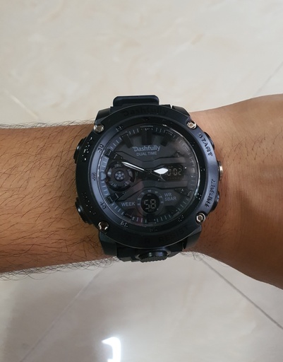 [Wat-DFM1907-BB] Original Dashfully water resist watch, Digital - analog, Wat-DFM1907-BB
