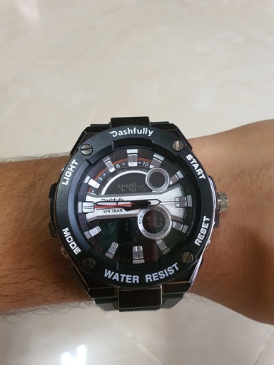 [Wat-DFM1625-BB] Original Dashfully water resist watch, Digital - analog, Wat-DFM1625-BB