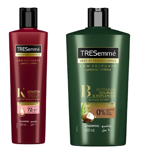 [tresemme6221155140661] Tresemme Shampoo Botanix 600ML + Keratin 200ML - Co-Packing