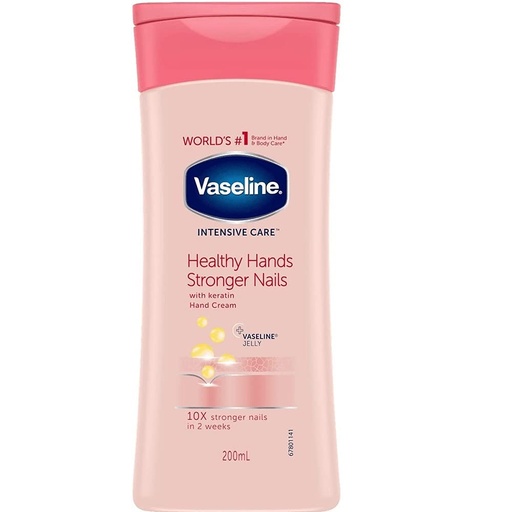 [Vaseline8712561485548] Vaseline Healthy Hands and Stronger Nails With Keratin Hand Cream 200 ml