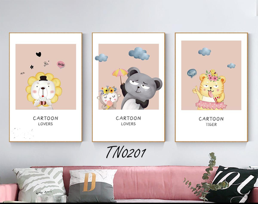 [Tblu-24-056] A Wall Art, Wood Modern Tableau For Decor, 3 Pcs, 60 X 90 Cm, 24-056