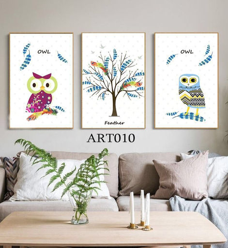 [Tblu-24-057] A Wall Art, Wood Modern Tableau For Decor, 3 Pcs, 60 X 90 Cm, 24-057