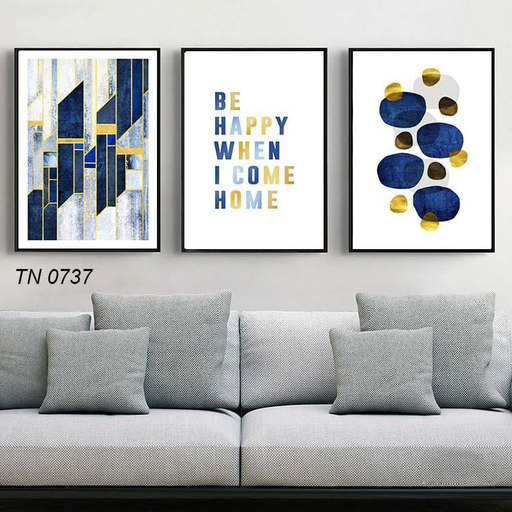 [Tblu-25-052] A Wall Art, Wood Modern Tableau For Decor, 3 Pcs, 60 X 90 Cm, 25-052