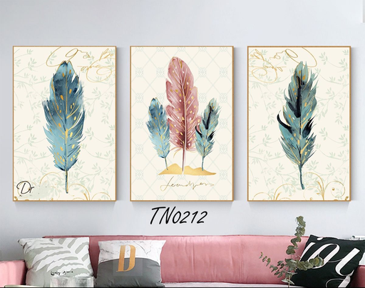 [Tblu-24-058] A Wall Art, Wood Modern Tableau For Decor, 3 Pcs, 60 X 90 Cm, 24-058