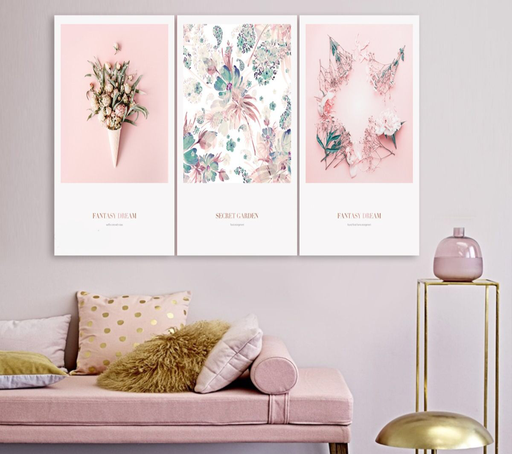 [Tblu-24-065] A Wall Art, Wood Modern Tableau For Decor, 3 Pcs, 60 X 90 Cm, 24-065