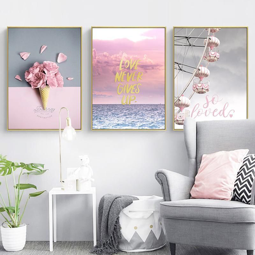 [Tblu-24-066] A Wall Art, Wood Modern Tableau For Decor, 3 Pcs, 60 X 90 Cm, 24-066